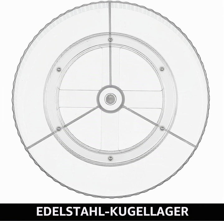 mDesign Küchenrondell – praktischer Drehteller mit 3 Fächern – drehbarer Gewürzhalter für den Kühl-