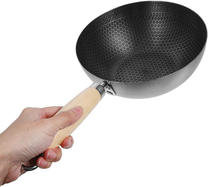 MAGICLULU Edelstahl Wok Mit Wabenboden Für Induktionsherd Und Elektroherd Chinesische Bratpfanne Für
