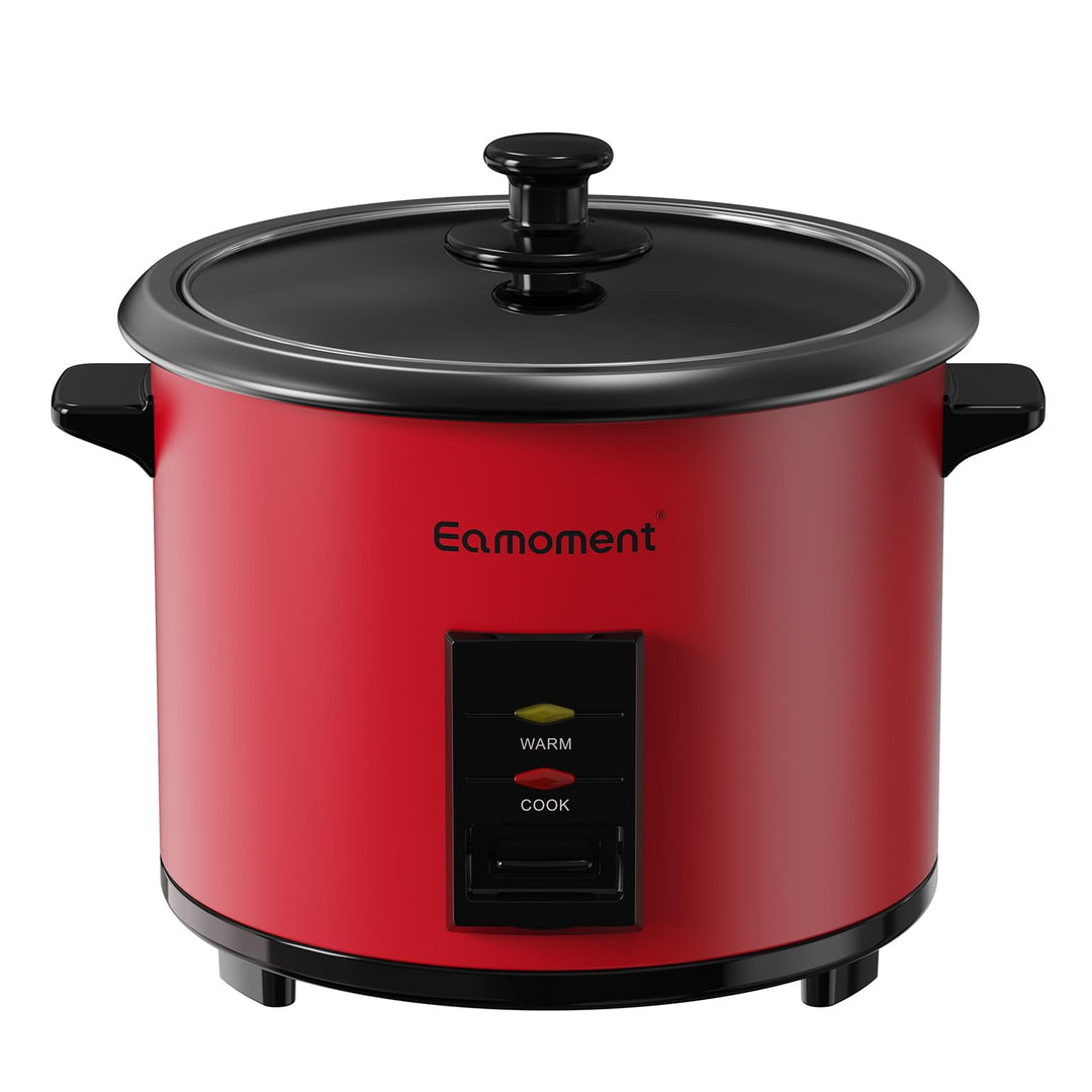 Eamoment ERC-10CRD1.8L | 700W Reiskocher & Schwarzer Dampfgarer Reiskochfunktionen,kochen 1-10 Perso