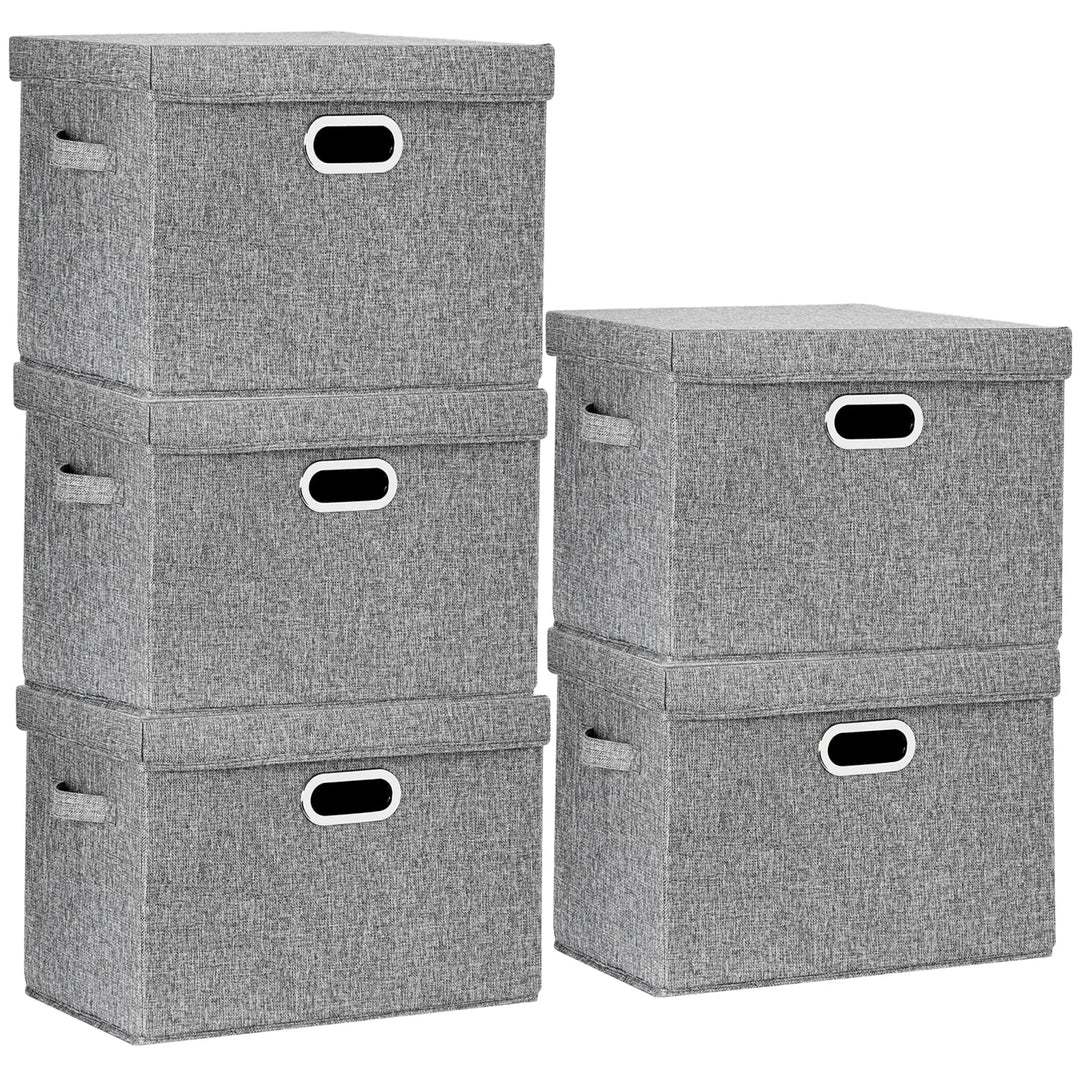 TYEERS Aufbewahrungsbox mit Deckel Gross, Stoff, Faltbare, Waschbare, Kisten Aufbewahrung mit Deckel