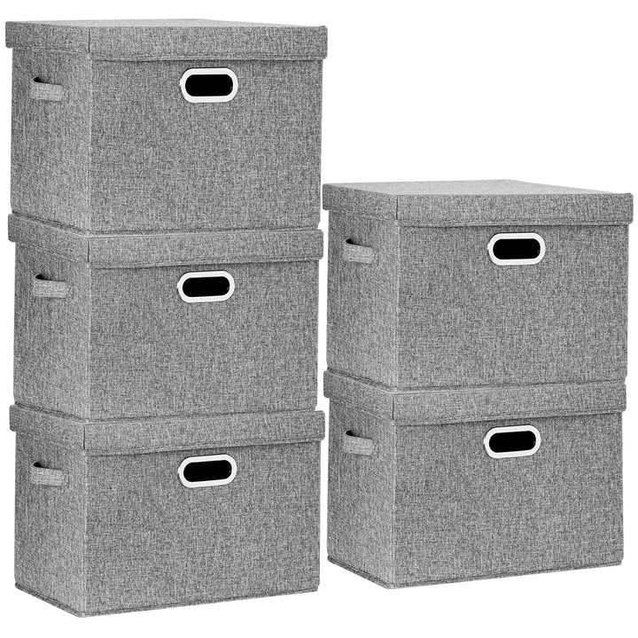 TYEERS Aufbewahrungsbox mit Deckel Gross, Stoff, Faltbare, Waschbare, Kisten Aufbewahrung mit Deckel