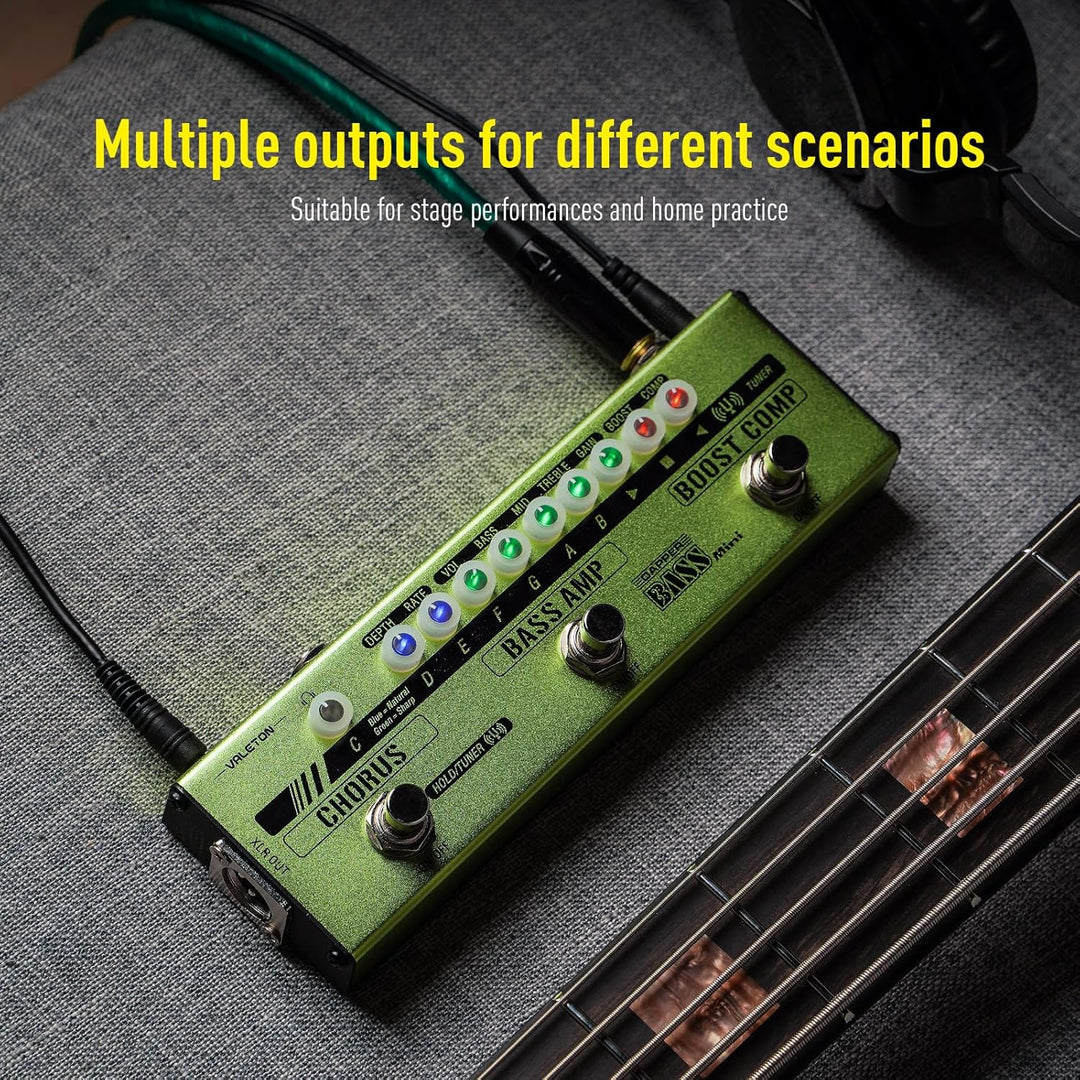 VALETON Bass Multi Effekte Pedal Stage Session Gigging Praxis Analog Amp Boost Comp Chorus Dapper Ba