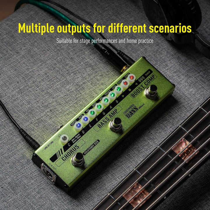 VALETON Bass Multi Effekte Pedal Stage Session Gigging Praxis Analog Amp Boost Comp Chorus Dapper Ba