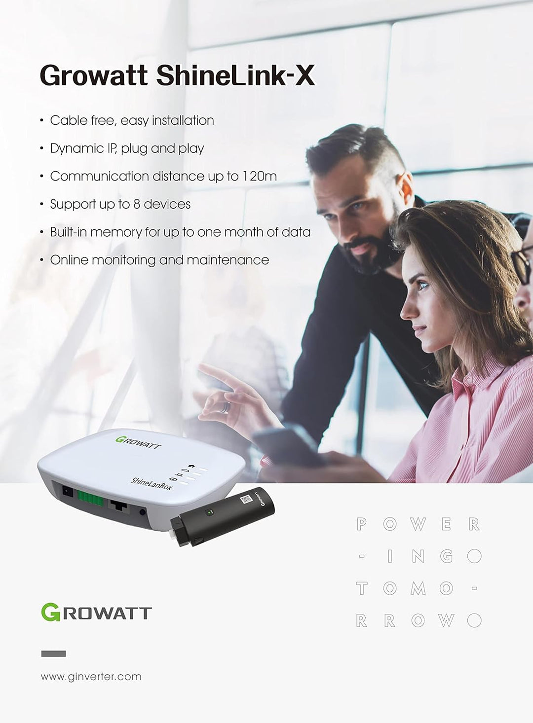 GROWATT Shine Link X – Plug & Play Kit Monitoring ShinePhone App Datalogger NEW