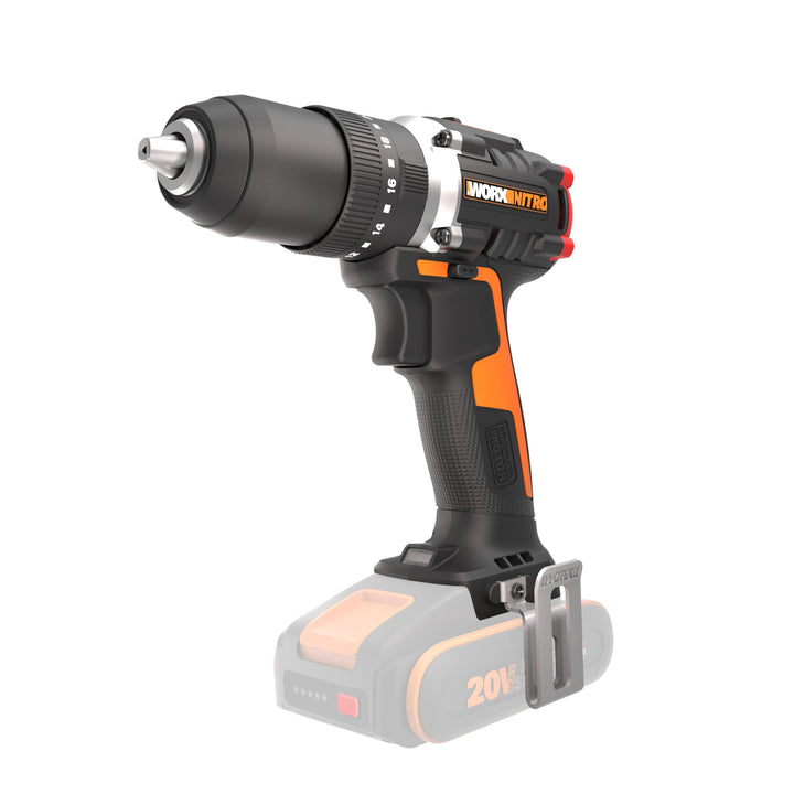 WORX Nitro WX355.9 Profi Akku Schlagbohrschrauber – bürstenloser Motor – 55Nm, Schlagzahl 33600/min,