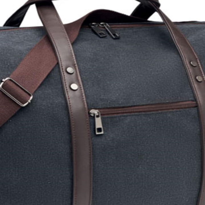 Weekender Tasche Schwerer Denim Canvas - Details aus recyceltem PU - Schuhtasche - Innenfutter recyc