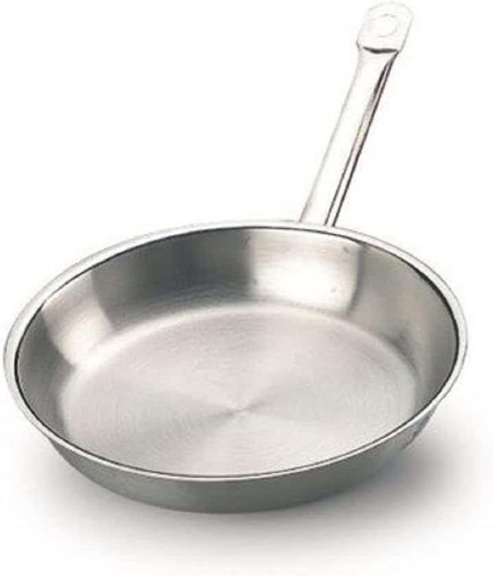Pentole Agnelli Edelstahl 18/10 Bratpfanne mit Rohrstiel 32 cm Stahl, 32 cm