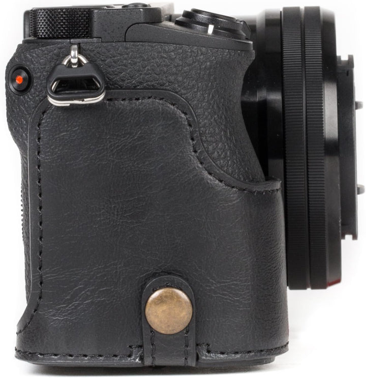 MegaGear Sony Alpha A6500 (16-50 mm) Ever Ready Leder Kamera-Case mit Trageriemen und Batteriezugang