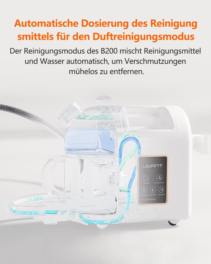 Uwant B200, Reinigungsgerät für Polster, 1900W, mit Dampfreinigungsfunktion | Geeignet für Teppiche,