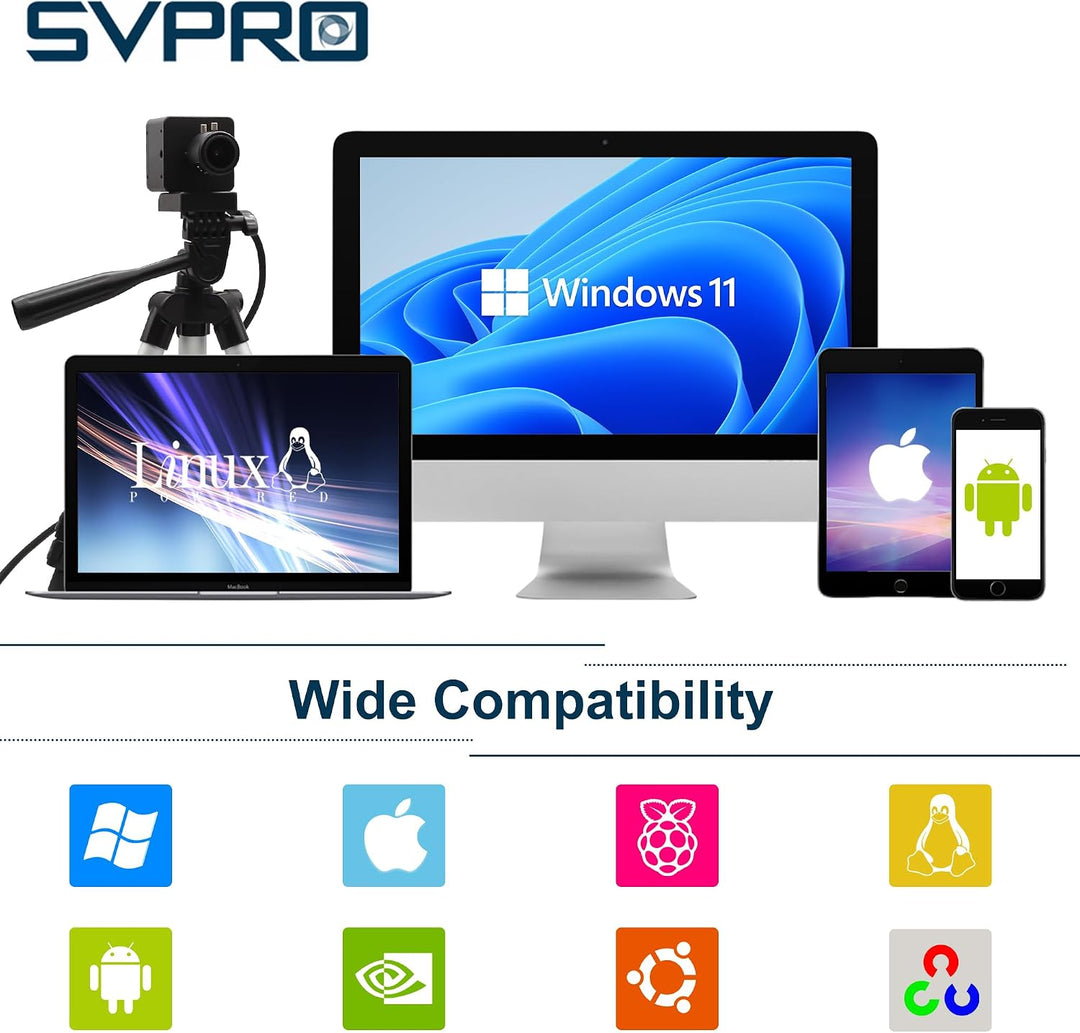 Svpro 5MP 60 fps USB 3.0 Global-Shutter-Kamera mit 2,8–12 mm manuellem Objektiv, 4-Fach optischer Zo