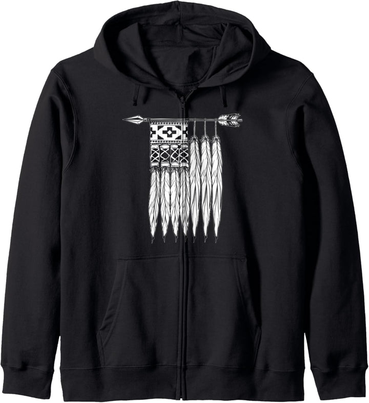 Native American Arrow Feathers Men Women Kapuzenjacke