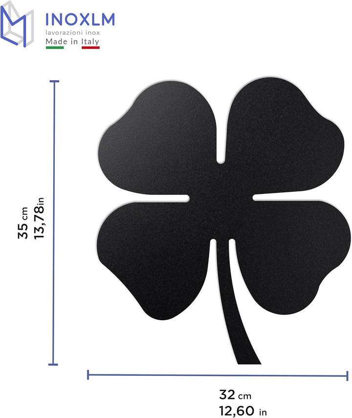INOXLM Magnetische Wandtafel aus Stahl, vierblättriges Kleeblatt beschreibbar mit Marker, Erinnerung