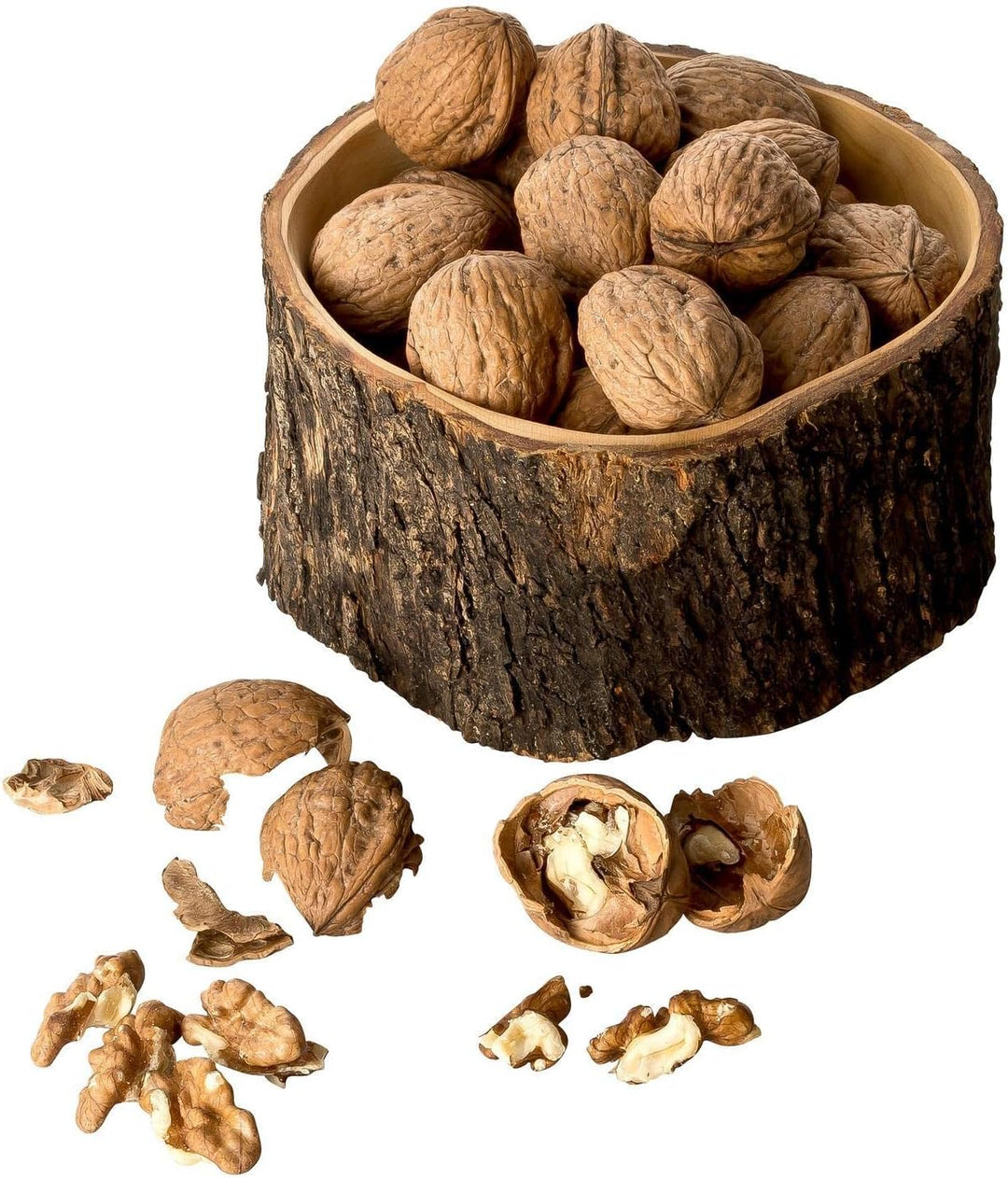MaMeMi Nussschale aus Olivenholz/Dekoschale/Snackschale/Obstschale