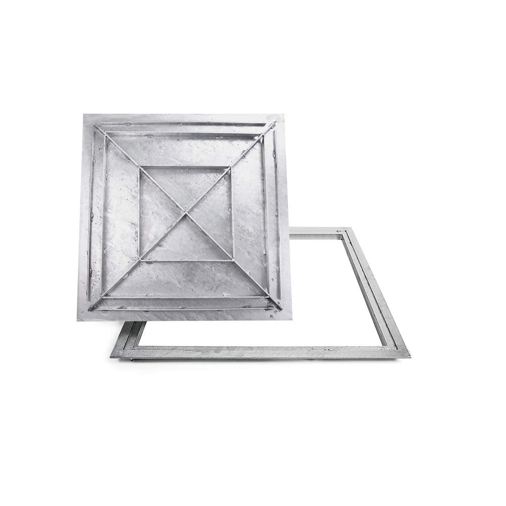 SAB-60 Stahl Schachtabdeckung verzinkt befahrbar 600 x 600 mm Tränenblech