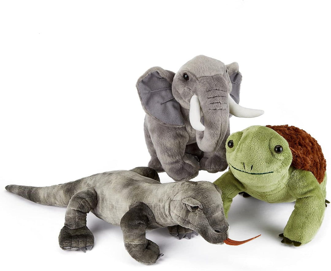 Zappi Co Weich gefülltes Kuscheltier für Kinder Schildkröte Plüschtier (34cm Länge) Safari-Tiere Kol