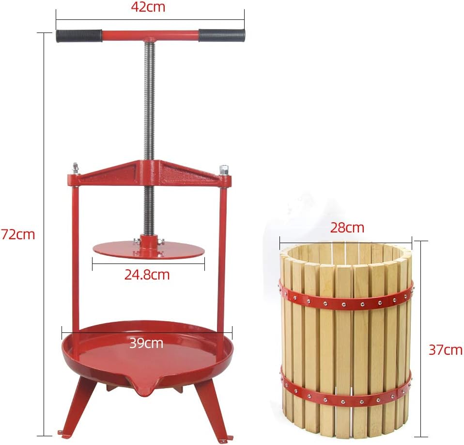SQUEEZE master 18L Frucht Apfelwein Presse mit T-Griff, Traditioneller Natürlicher Safthersteller, A