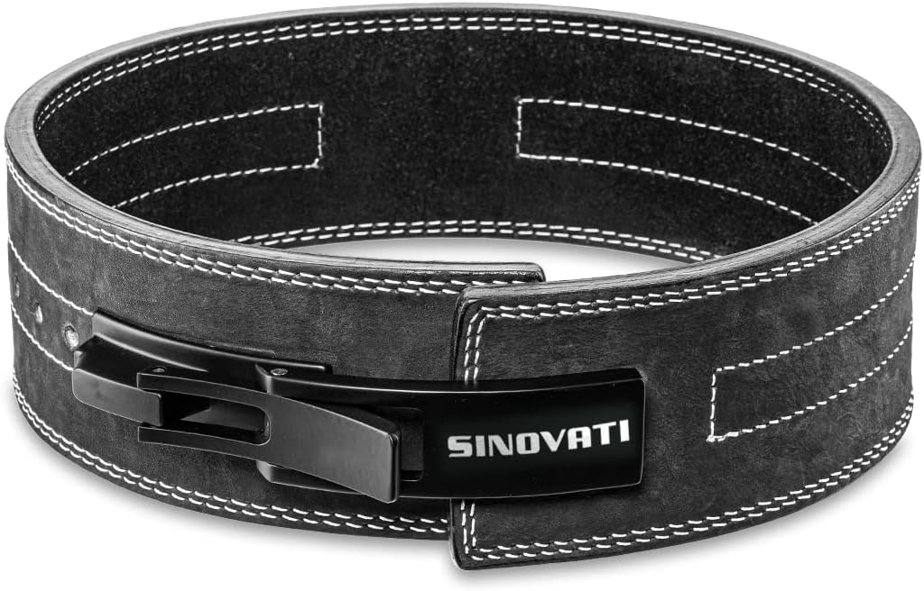 SINOVATI Premium Gewichthebergürtel KDK Gürtel aus Rindsleder mit Schnalle, Weightlifting Lever Belt
