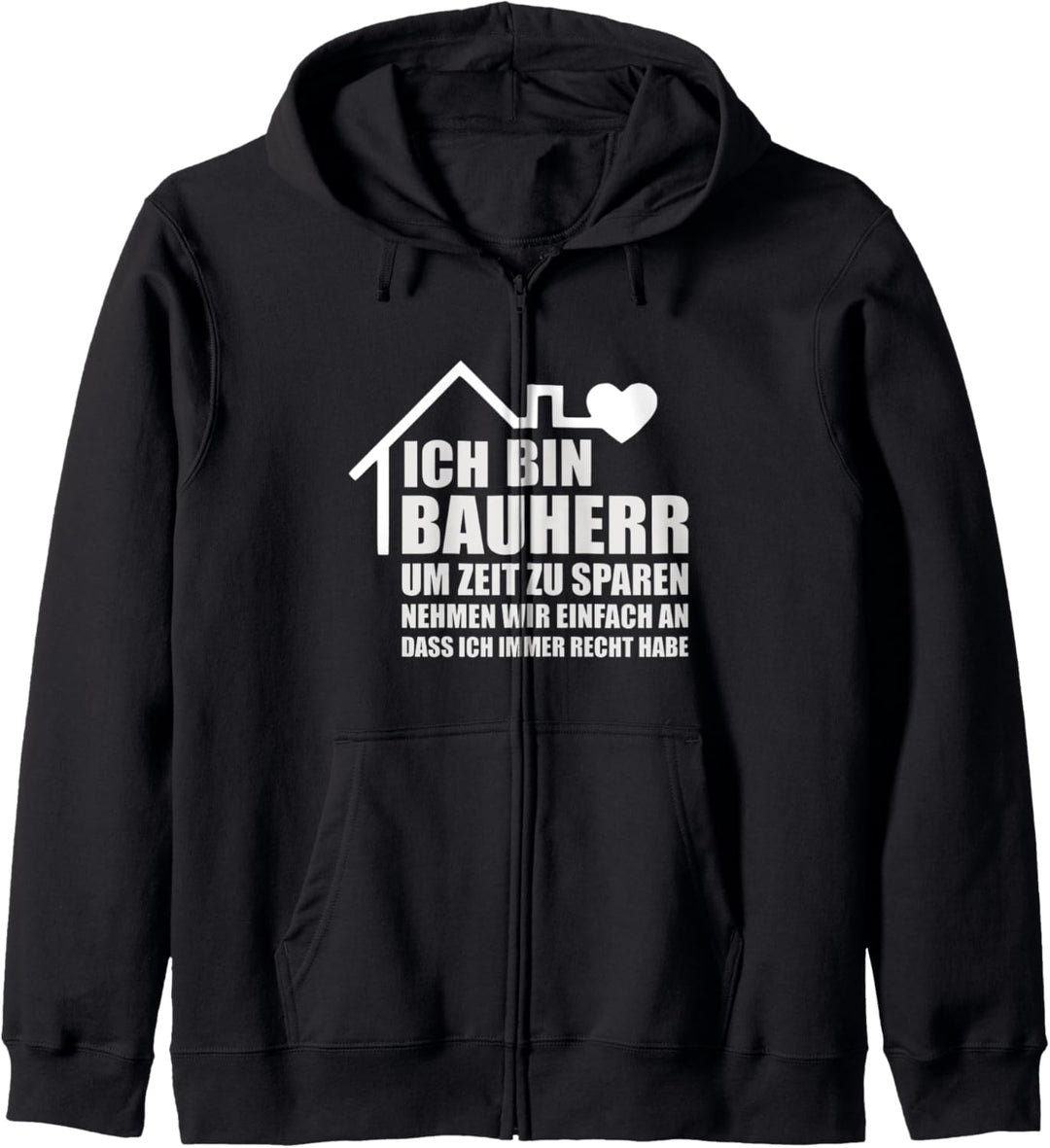 Bauherr 2020 Geschenk zum Richtfest Kapuzenjacke