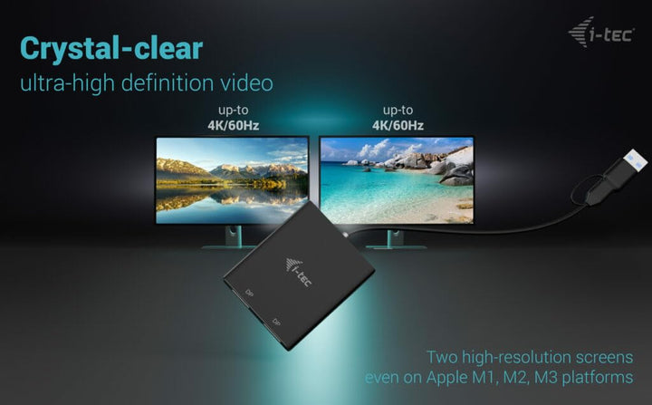 i-tec Videoadapter・USB-C (M) zu DisplayPort (W) (CADUAL4KDP)