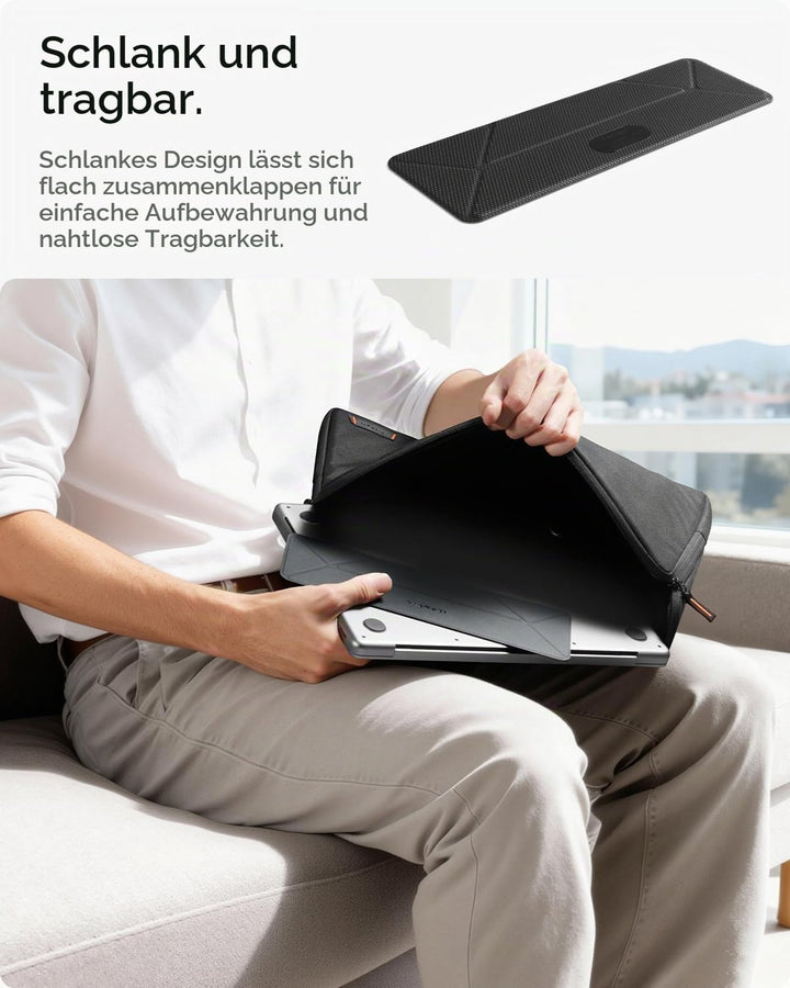 Spigen Slim Fold Tragbarer Laptop-Ständer &amp; Tastatur-Erhöhung, Faltbar, Ergonomisch Verstellbar, Ant