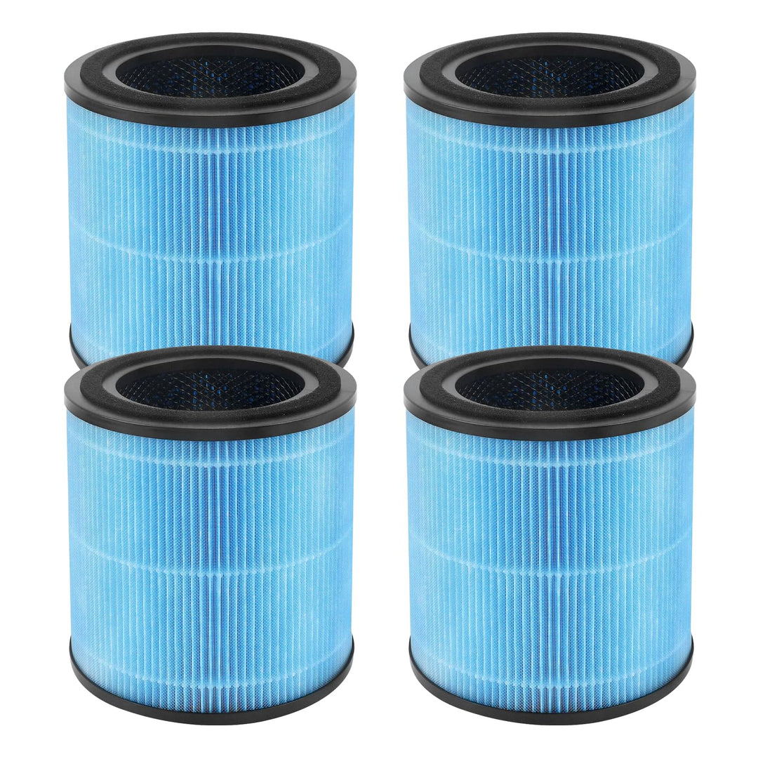 Ersatzfilter Kompatibel mit AIRTOK AP0601 Luftreiniger, 4er-Pack H13 HEPA Filter mit Aktivkohleschic