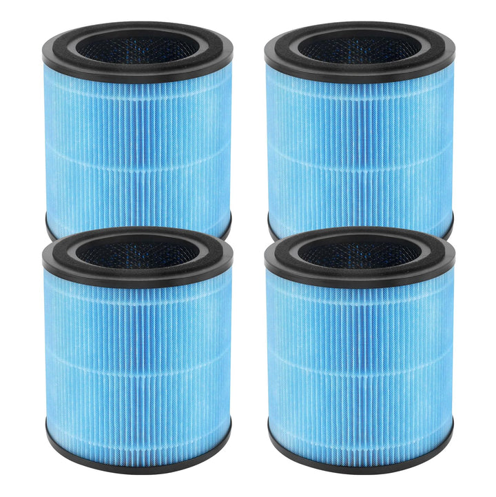 Ersatzfilter Kompatibel mit AIRTOK AP0601 Luftreiniger, 4er-Pack H13 HEPA Filter mit Aktivkohleschic