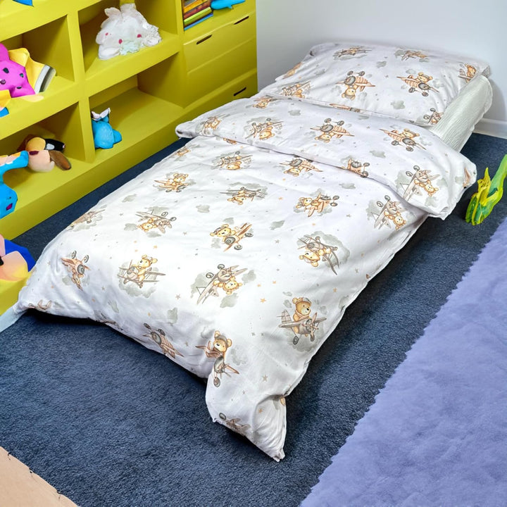 Kinderbettwäsche 100x135 + 40x60 | 100% Baumwolle Weiche & Farbenfrohe Bettwäsche für Babys | Mädche