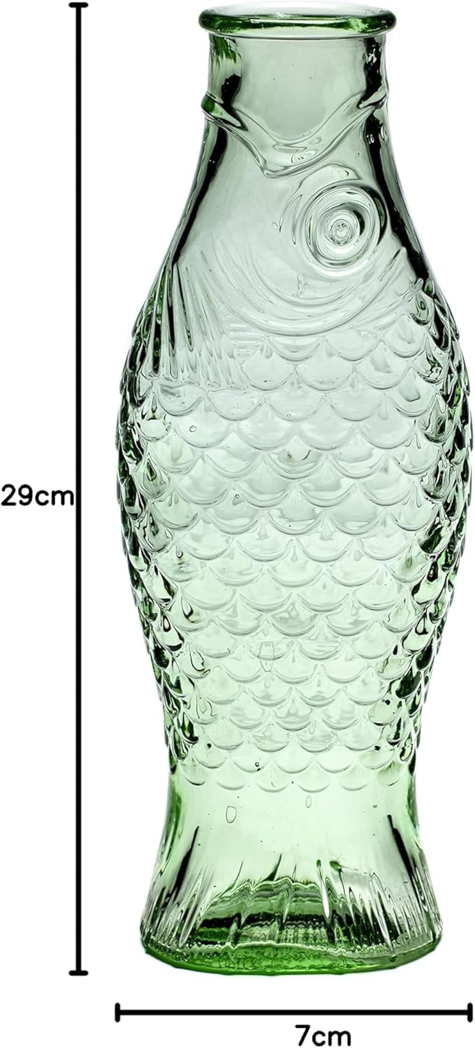 Serax - Flasche in Fischform - Glas - transparent grün - 1 Liter