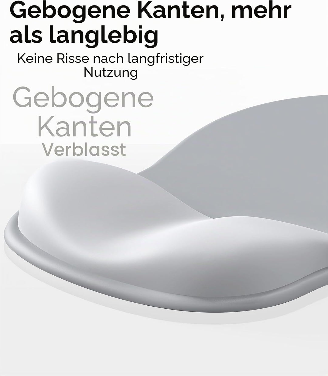 Mauspad mit Gelkissen,Ergonomisches Mousepad mit handauflage mit weichem Gelpolster,rutschfester Bas