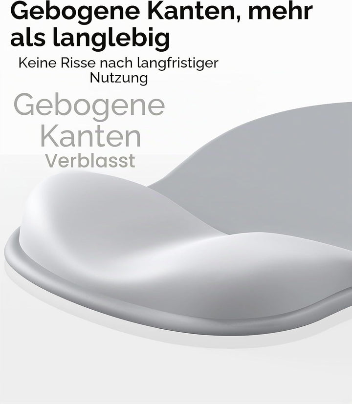 Mauspad mit Gelkissen,Ergonomisches Mousepad mit handauflage mit weichem Gelpolster,rutschfester Bas