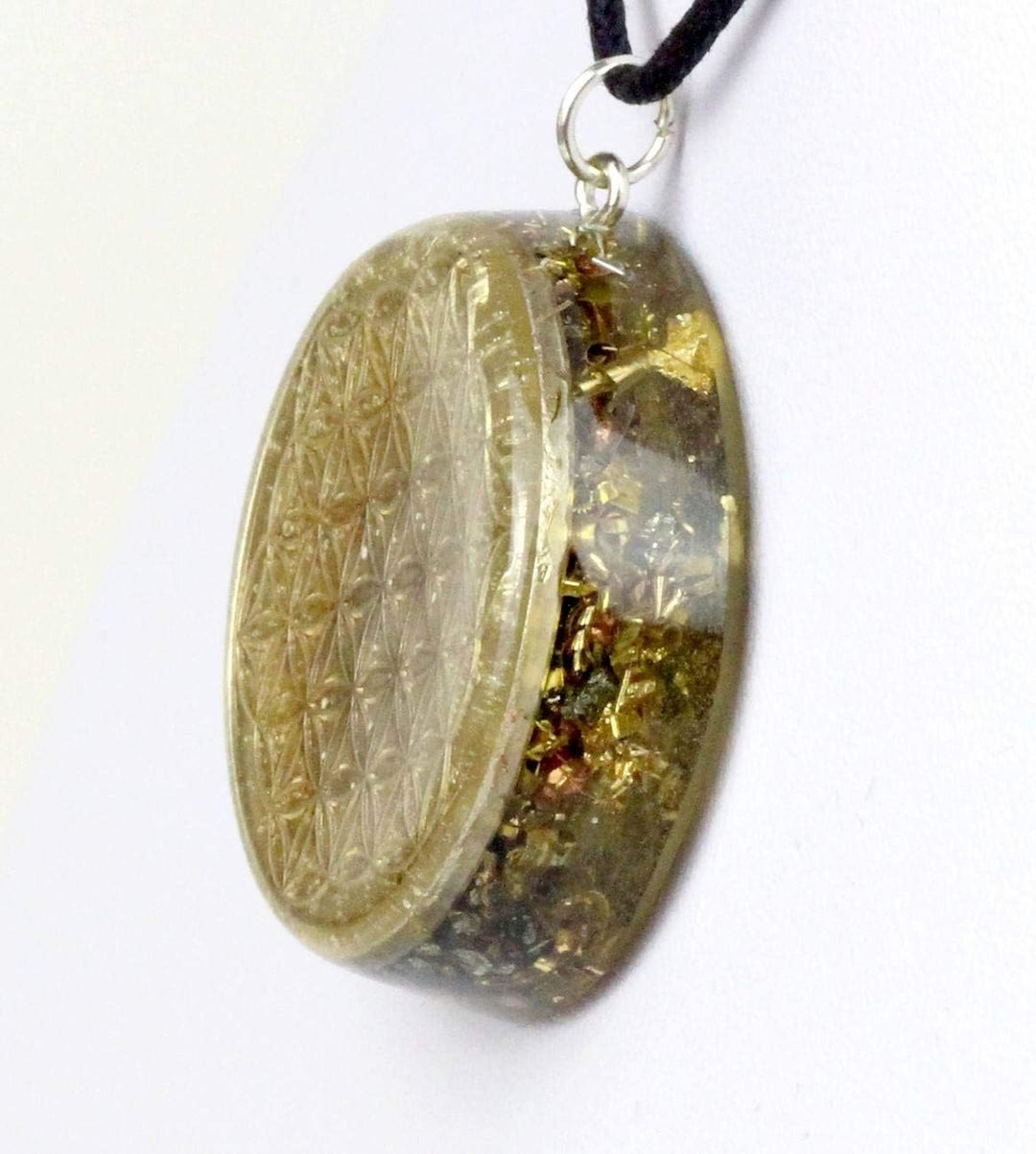 Panotophia Orpanit® Orgonit Amulett Exclusive „Blume des Lebens“ I 100% echter Orgonit I Schutz gege