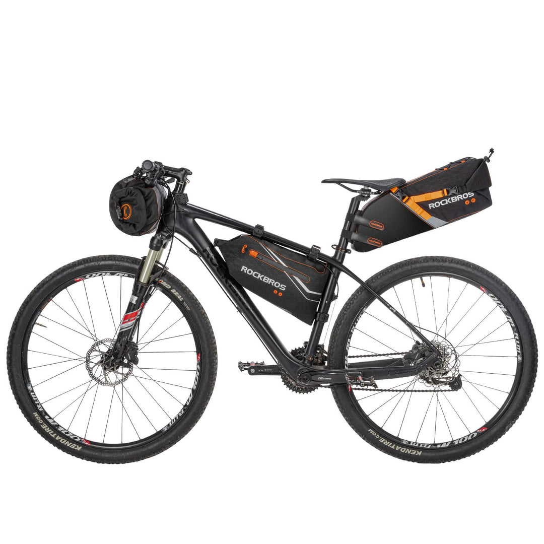ROCKBROS Fahrradtaschen Set wasserdichte Lenkertasche + Rahmentasche + Satteltasche für Fahrrad, Bik