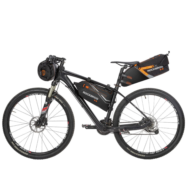 ROCKBROS Fahrradtaschen Set wasserdichte Lenkertasche + Rahmentasche + Satteltasche für Fahrrad, Bik