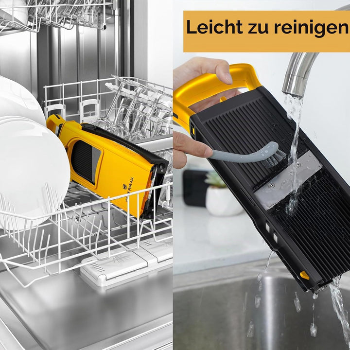 ONCE FOR ALL Gemüseschneider mit Auffangbecken, Gemüsehobel ideal als Pommesschneider &amp; Kartoffelsch