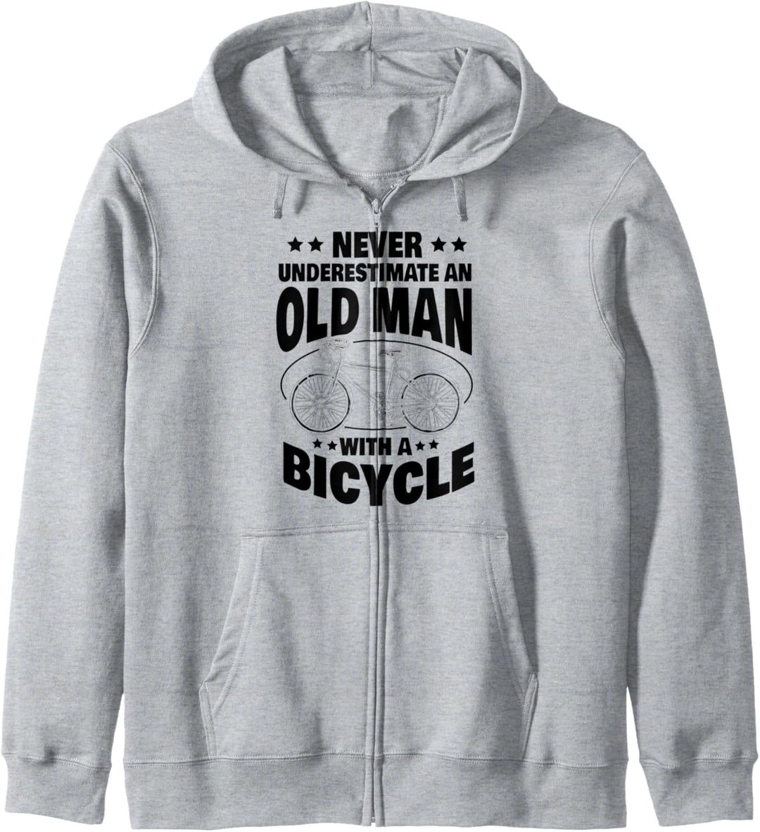 Never Underestimate an Old Man with a Bicycle Cycling Dad Kapuzenjacke