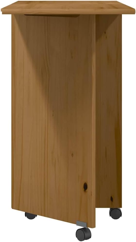 vidaXL Rollschrank mit Schreibtisch Moss Honigbraun Massivholz Kiefer, Kommode, Schubladenschrank, S