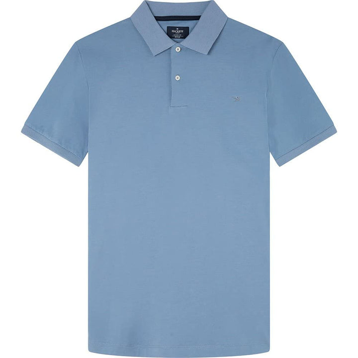 Hackett London Herren Pima Cotton Polo Polohemd XS Chambray, XS Chambray