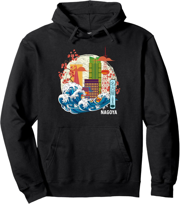 Nagoya Japan Japan Great Wave Kanagawa Pullover Hoodie