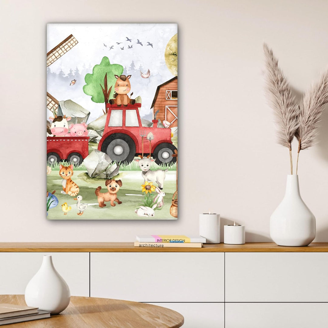 MuchoWow© Leinwand 40x60 cm Deko Schlafzimmer Aesthetic Leinwandbilder Wohnzimmer Gemälde Foto Gesch
