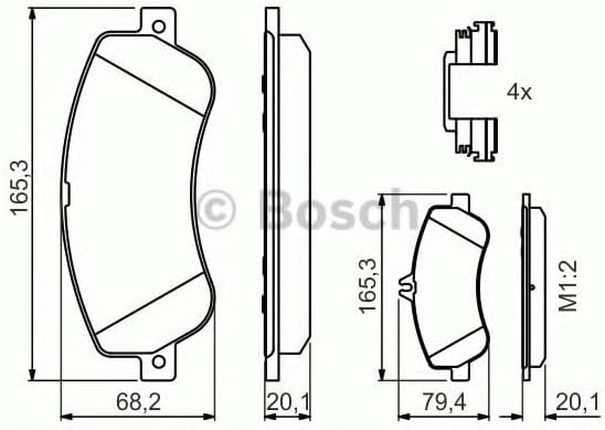 Bosch Bremsklötze Bremsbeläge Bremsbelagsatz 0 986 494 648