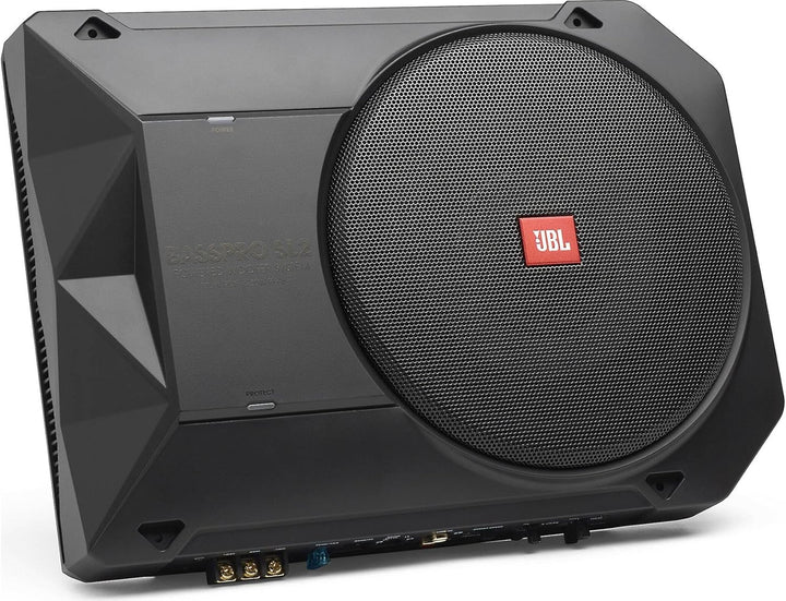 JBL BassPro SL2 Aktiv Subwoofer Auto Set - Aktiver Car hifi Untersitz Bassbox Gehäuse mit Bassreflex