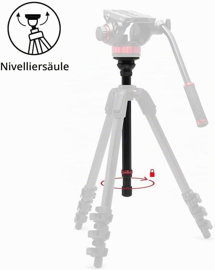 Manfrotto 055 Video-Stativ mit 502 Video-Fluid-Kopf, Carbonfaser, professionelles Schwerlast-Stativs
