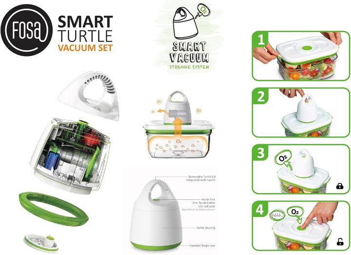 FOSA BARCELONA MIDI-STARTER-SET 3-teilig - BC30020 – Smarte Vakuum-Lebensmittelaufbewahrung – Vakuum
