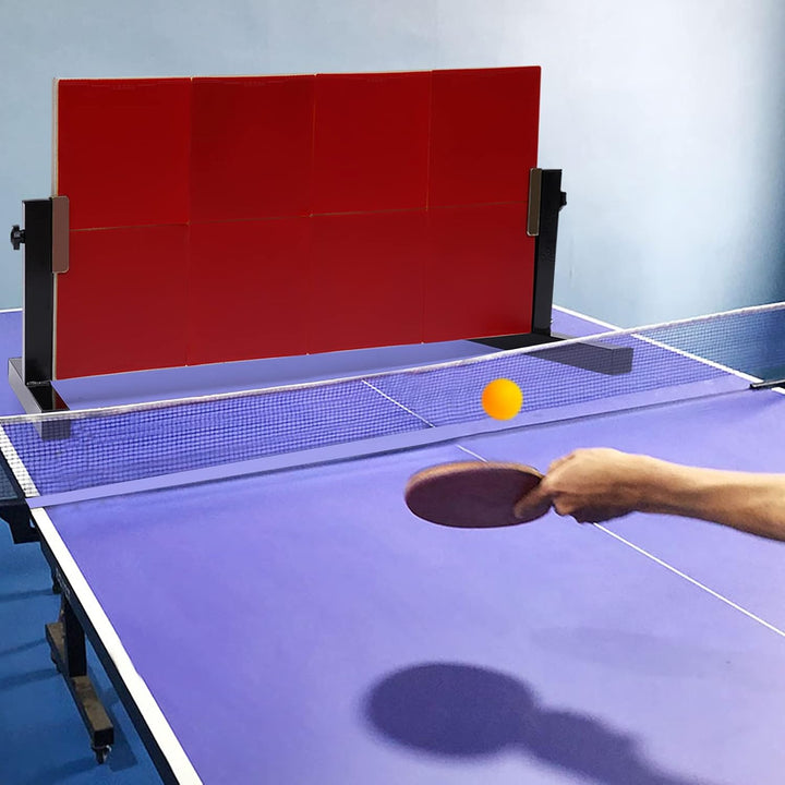 Tischtennis Returnbrett, Ping Pong Rebounder Tischtennis Rebound Board mit 8-roten Gummis Selbst Tra