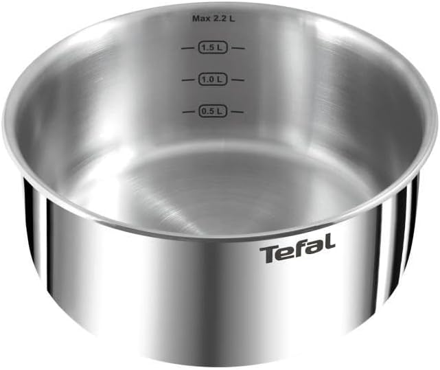 Tefal Ingenio Emotion Küchen-Set, 5-teilig, abnehmbarer Griff, stapelbar, Edelstahl, L896S504