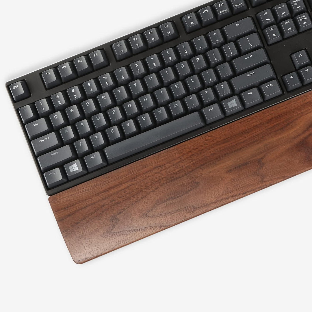 Faluber Handballenauflage aus Holz, 440 mm Länge und 20 mm Dicke für Gross Tastatur, Walnussholz, mi
