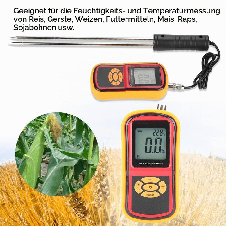 Feuchtemessgerät Digital Grain GM640 Feuchtetester LCD-Getreidetester Feuchtetemperatur Messer für W