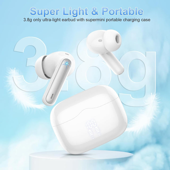 xinwld Bluetooth Kopfhörer, Kopfhörer Kabellos Bluetooth 5.4 In Ear Kopfhörer mit 4 ENC Noise Cancel