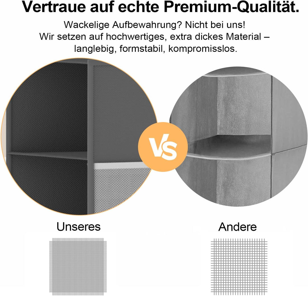 Extra Tiefer Hängeorganizer Schrank | Kleiderschrank Organizer mit 5 Fächern | Mesh-Taschen | Stabil