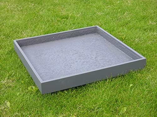 eastwest pflanzkübel TÜV-geprüfter Untersetzer Bassin aus Fiberglas in anthrazit, quadratisch - Grös